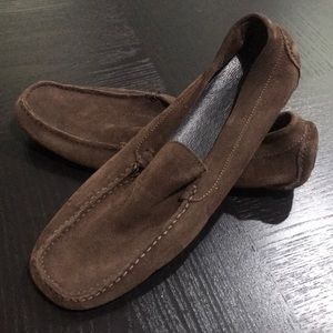 J Crew brown suede driving loafers size 10